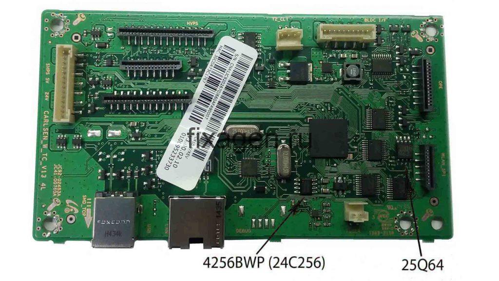 Samsung CLP-365W, CLP-360W, C410W прошитые фикс прошивкой микросхемы 25Q64 и 4256BWP (24С256)