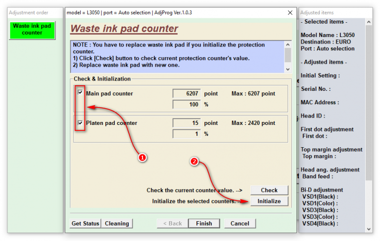 [Инструкция] Сброс памперса в Epson L3050, L3070 с помощью